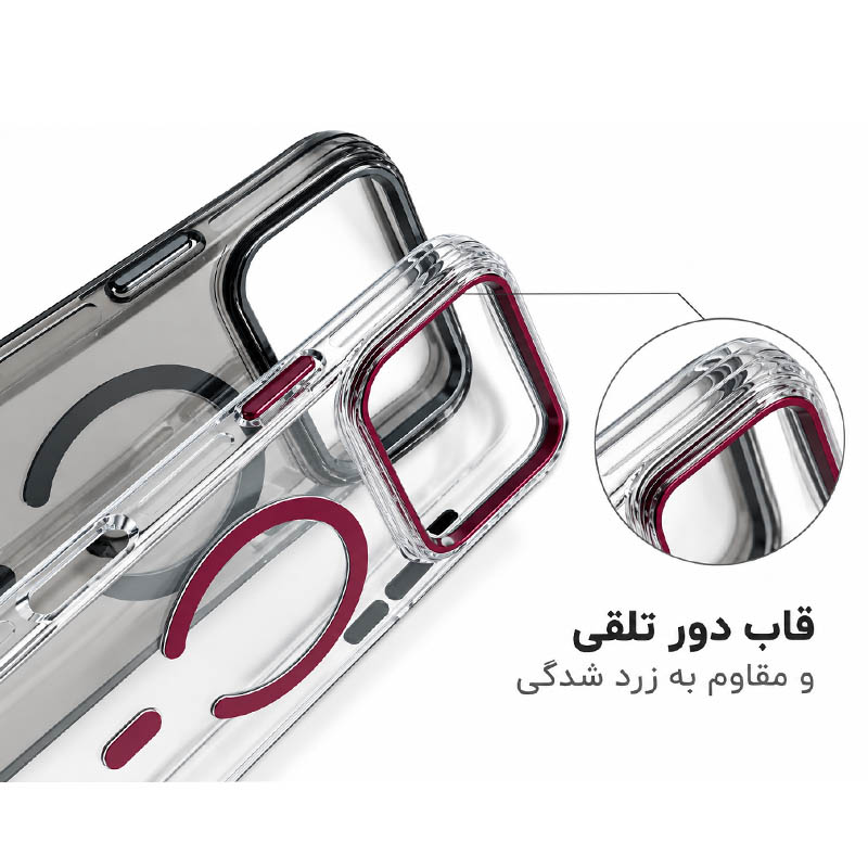 قاب مگسیف شفاف Tadamall با فریم رنگی